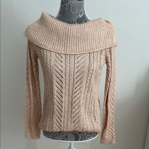 WHBM Women's Beige Knit Sweater